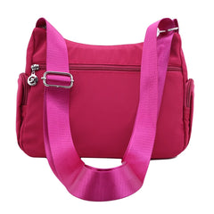 Women Multiple Compartment Crossbody Bag Waterproof Nylon Messenger Chest Bag