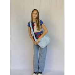 Fluffy Fur Messenger Bags Canvas Shoulder Tote E-Girls School Bag