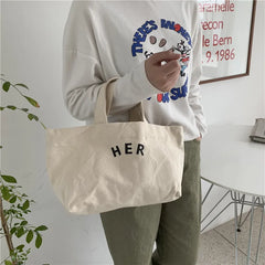 Women Canvas Lunch Bag Tote Box Picnic Storage Office Female