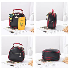 Women Small Shoulder Messenger Bag Female Girl Circle Handbags Style Crossbody B
