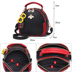 Women Small Shoulder Messenger Bag Female Girl Circle Handbags Style Crossbody B