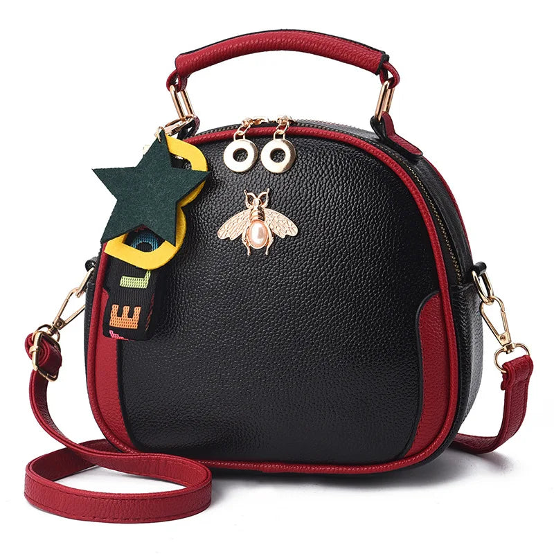 Women Small Shoulder Messenger Bag Female Girl Circle Handbags Style Crossbody B
