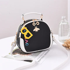 Women Small Shoulder Messenger Bag Female Girl Circle Handbags Style Crossbody B