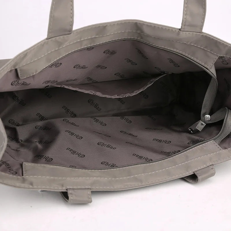 Women's Large Capacity Nylon Tote Shoulder Bag for Shopping Travel
