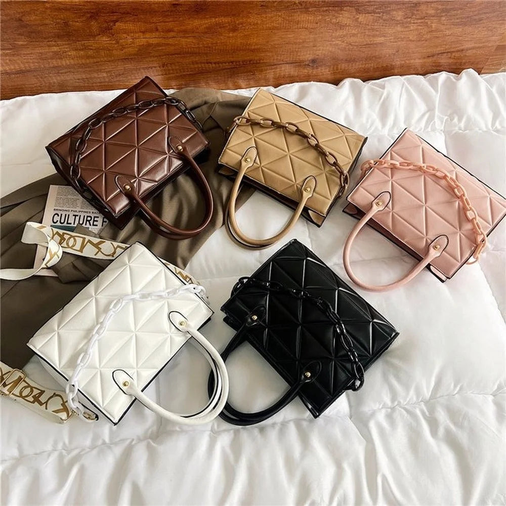 Women Embroidery Thread Shoulder Bag Lady Shopping Tote