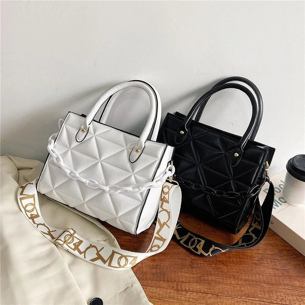Women Embroidery Thread Shoulder Bag Lady Shopping Tote