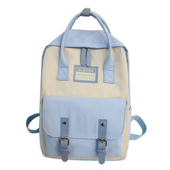 Women Nylon Backpack Waterproof School Bags for Teenagers Girls
