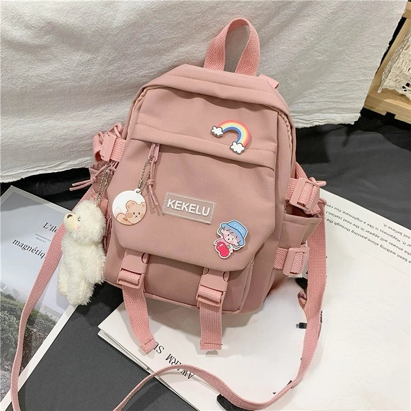 Women Nylon Backpack Convertible Daypack Small Shoulder Bag