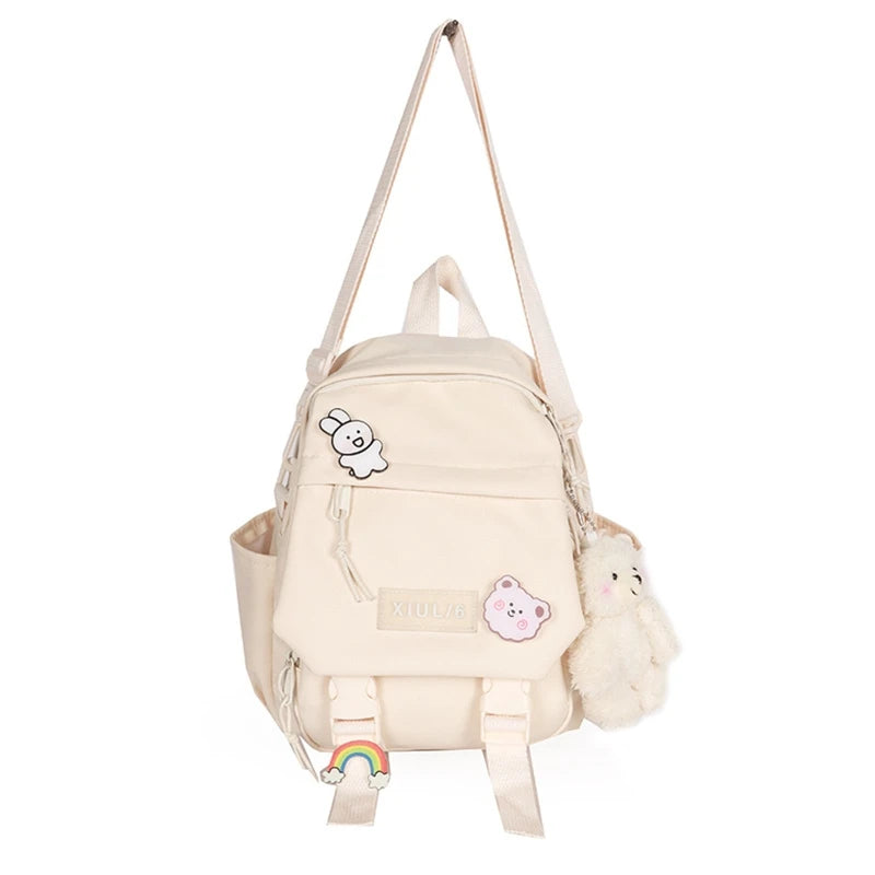 Women Nylon Backpack Convertible Shoulder Bags Ladies Travel