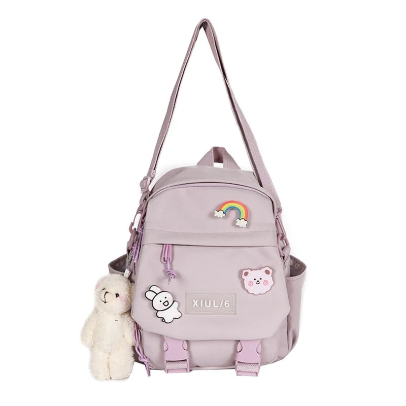 Women Nylon Backpack Convertible Shoulder Bags Ladies Travel