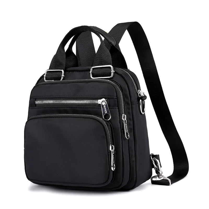 Nylon Backpack Waterproof Female Shoulder Bag Cartoon Printing Rucksack