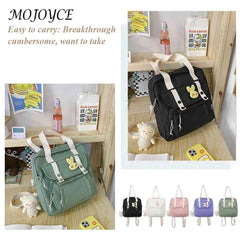 Large Capacity Nylon Backpack for Teenagers