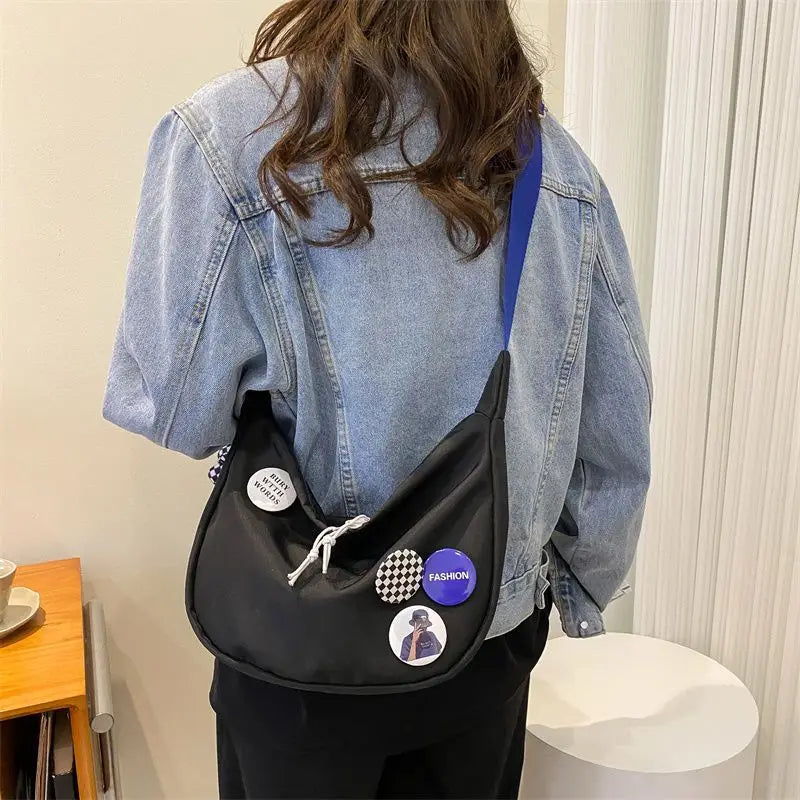 Women Nylon Bag Large Capacity Messenger Bags Street Crossbody Bag