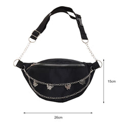 Women Nylon Butterfly Waist Bag Daily Traveling Commuter
