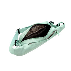 Women Nylon Chest Waist Pack Belly Solid Casual Waist Bag