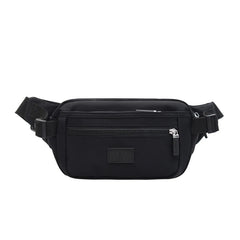 Women Nylon Chest Waist Pack Belly Solid Casual Waist Bag
