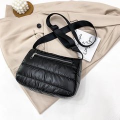 Nylon Cotton Shoulder Bag Crossbody Warm Handbags for Women