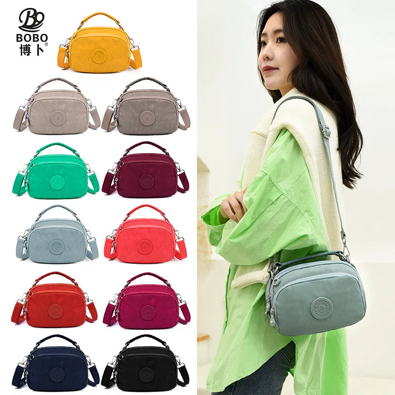 Women Nylon Crossbody Bag Lady Tote Shoulder Bag Shopping Purse Handbags Clutch