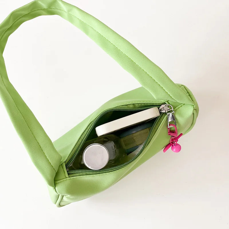Nylon Shoulder Bag Handbag Soft Girl Hit Love Underarm Bag Shoulder Bag