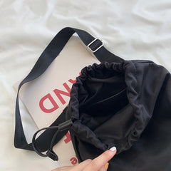 Nylon Drawstring Crossbody Bag Sport Shoulder Messenger Bags