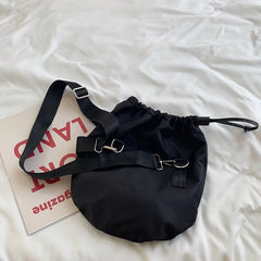 Nylon Drawstring Crossbody Bag Sport Shoulder Messenger Bags