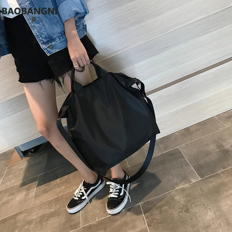 Women Nylon Large Capacity Handbag Waterproof Tote Crossbody Bag