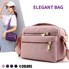 Women Nylon Shoulder Bag Waterproof Multi-pocket Handbag Crossbody