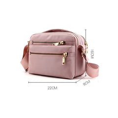 Women Nylon Shoulder Bag Waterproof Multi-pocket Handbag Crossbody