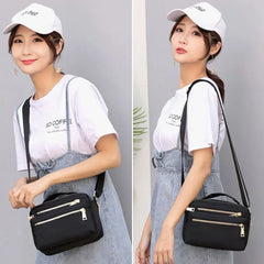 Women Nylon Shoulder Bag Waterproof Multi-pocket Handbag Crossbody