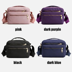 Women Nylon Shoulder Bag Waterproof Multi-pocket Handbag Crossbody