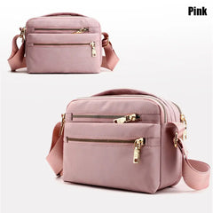 Women Nylon Shoulder Bag Waterproof Multi-pocket Handbag Crossbody