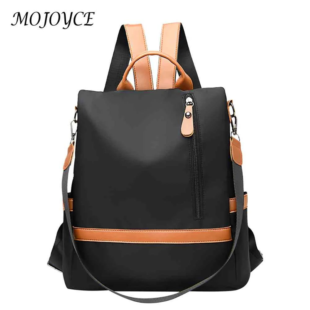 Women Nylon School Bag Multi-Layer Daypack Large Capacity Backpack