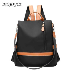 Women Nylon School Bag Multi-Layer Daypack Large Capacity Backpack