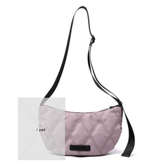 Vintage Women's Nylon Shoulder Chest Crescent Messenger Crossbody Bag