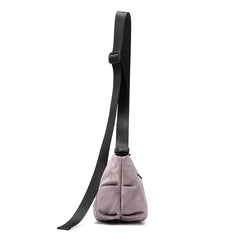 Vintage Women's Nylon Shoulder Chest Crescent Messenger Crossbody Bag