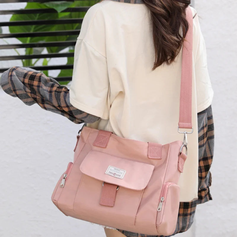 Nylon Shoulder Bag Women Casual Messenger Handbags Large Capacity Crossbody