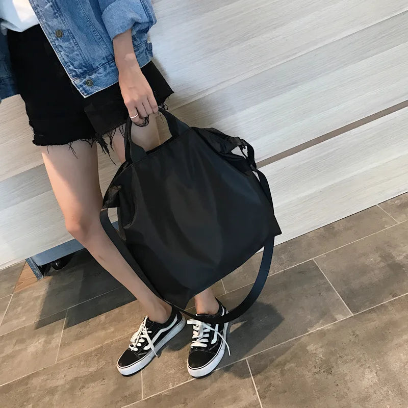 Women Nylon Shoulder Bag Large Capacity Waterproof Cloth Handbag Tote