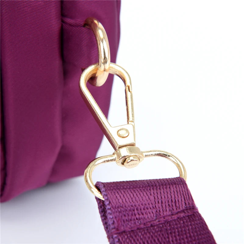 Waterproof Nylon Shoulder Bag Multi-pocket Zipper Handbag Crossbody Bags