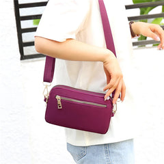 Waterproof Nylon Shoulder Bag Multi-pocket Zipper Handbag Crossbody Bags