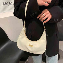 Women Nylon Shoulder Bag Small Zipper Messenger Bag