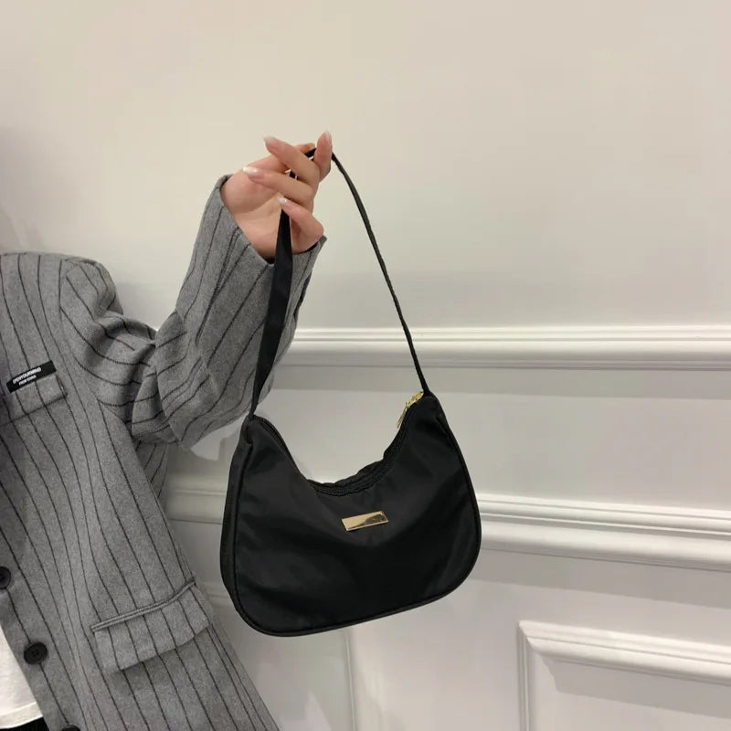 Women Nylon Shoulder Bag Small Messenger Handbag Retro Ladies Handbags