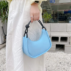 Women Nylon Underarm Bag Small Shoulder Bags Top Handle Purse Clutch