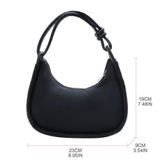 Solid Nylon Underarm Bag Lady Small Shoulder Bag Female Tote Purse