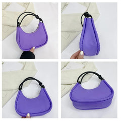 Solid Nylon Underarm Bag Lady Small Shoulder Bag Female Tote Purse