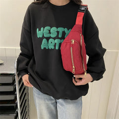 Nylon Waist Bags Pack Functional Fanny Belt Bag