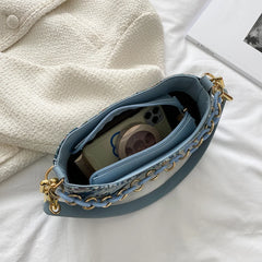 Women Oil Painting Printed Shoulder Bag Leisure Female Street Underarm Bag