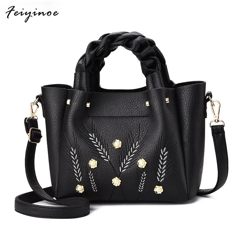 Women Oil Wax Leather Handbags High Shoulder Bags Ladies Handbags