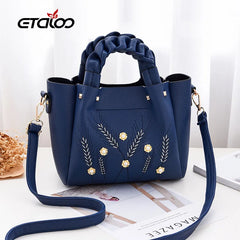 Women Oil Wax Leather Handbags High Shoulder Bags Ladies Handbags