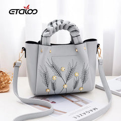 Women Oil Wax Leather Handbags High Shoulder Bags Ladies Handbags
