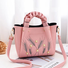 Women Oil Wax Leather Handbags High Shoulder Bags Ladies Handbags